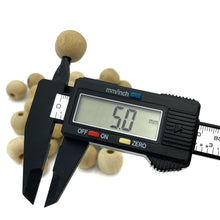 Cargar imagen en el visor de la galería, Cuentas Artesanales de Madera Makrama 15mm 100pz