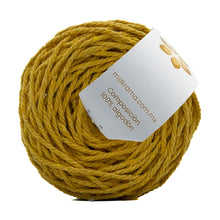 Cargar imagen en el visor de la galería, Cuerda Algodón Mini 2mm Makrama 150gr Amarillo Mantequilla