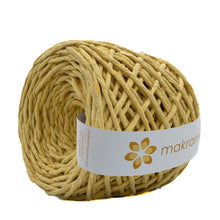 Cargar imagen en el visor de la galería, Hilaza Algodón 4mm Makrama 500gr Amarillo Vainilla