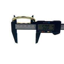 Cargar imagen en el visor de la galería, Aros De Metal 6.0cm Makrama Dorado 10pz