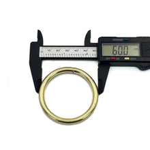 Cargar imagen en el visor de la galería, Aros De Metal 6.0cm Makrama Dorado 10pz