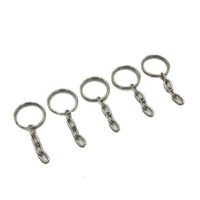 Cargar imagen en el visor de la galería, Aros de Metal para Llavero 2cm Makrama Plateado 5pz