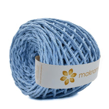 Cargar imagen en el visor de la galería, Hilaza Algodón 3mm Makrama 100m Azul Bebé