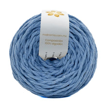 Cargar imagen en el visor de la galería, Hilaza Algodón 3mm Makrama 100m Azul Bebé
