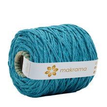 Cargar imagen en el visor de la galería, Hilaza Algodón 4mm Makrama 1kg Azul Cian