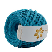 Cargar imagen en el visor de la galería, Hilaza Algodón Mini 4mm Makrama 150gr Azul Cian