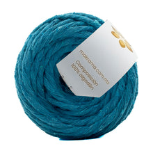 Cargar imagen en el visor de la galería, Hilaza Algodón Mini 4mm Makrama 150gr Azul Cian