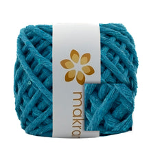 Cargar imagen en el visor de la galería, Hilaza Algodón Mini 4mm Makrama 150gr Azul Cian