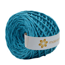 Cargar imagen en el visor de la galería, Hilaza Algodón 4mm Makrama 500gr Azul Cian