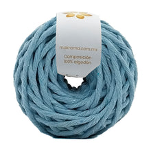 Cargar imagen en el visor de la galería, Hilaza Algodón Mini 4mm Makrama 150gr Azul Cielo