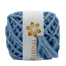 Cargar imagen en el visor de la galería, Hilaza Algodón Mini 3mm Makrama 150gr Azul Claro
