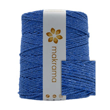 Cargar imagen en el visor de la galería, Cuerda Algodón 2mm Makrama 1kg Azul Cobalto