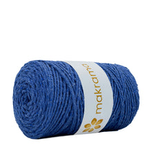 Cargar imagen en el visor de la galería, Cuerda Algodón 2mm Makrama 500gr Azul Cobalto