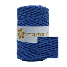 Cargar imagen en el visor de la galería, Cuerda Algodón 2mm Makrama 500gr Azul Cobalto