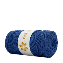 Cargar imagen en el visor de la galería, Cuerda Algodón 2mm Makrama 100m Azul Cobalto
