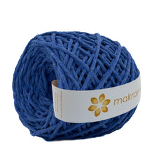 Cargar imagen en el visor de la galería, Hilaza Algodón 3mm Makrama 100m Azul Cobalto