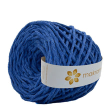 Cargar imagen en el visor de la galería, Hilaza Algodón 4mm Makrama 500gr Azul Cobalto