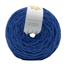 Cargar imagen en el visor de la galería, Hilaza Algodón 4mm Makrama 500gr Azul Cobalto