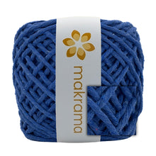 Cargar imagen en el visor de la galería, Hilaza Algodón 4mm Makrama 500gr Azul Cobalto