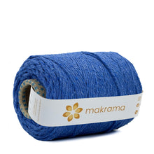 Cargar imagen en el visor de la galería, Hilaza Algodón 3mm Makrama 1kg Azul Cobalto