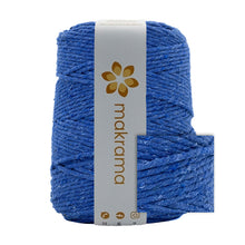 Cargar imagen en el visor de la galería, Hilaza Algodón 3mm Makrama 1kg Azul Cobalto