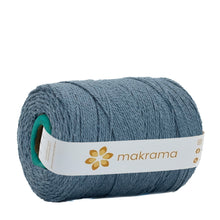 Cargar imagen en el visor de la galería, Cuerda Algodón 2mm Makrama 1kg Azul Grisáceo