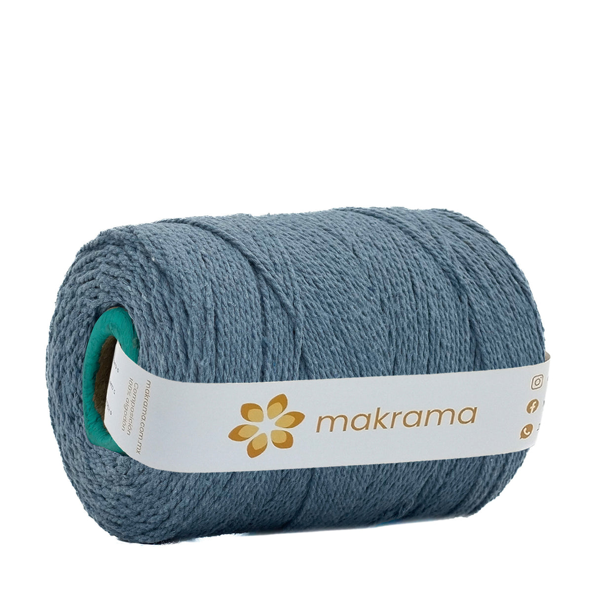 Cuerda para Macrame 2mm 500gr Azul Grisaceo – MAKRAMA_MX