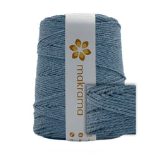 Cargar imagen en el visor de la galería, Cuerda Algodón 2mm Makrama 1kg Azul Grisáceo