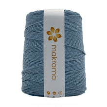 Cargar imagen en el visor de la galería, Cuerda Algodón 2mm Makrama 1kg Azul Grisáceo