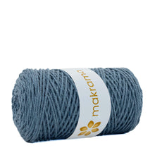 Cargar imagen en el visor de la galería, Cuerda Algodón 2mm Makrama 500gr Azul Grisáceo