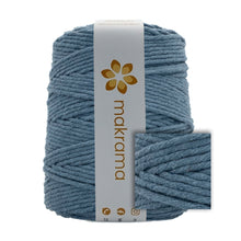 Cargar imagen en el visor de la galería, Hilaza Algodón 3mm Makrama 1kg Azul Grisáceo