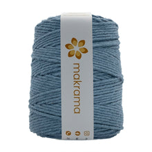Cargar imagen en el visor de la galería, Hilaza Algodón 3mm Makrama 1kg Azul Grisáceo