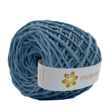 Cargar imagen en el visor de la galería, Hilaza Algodón 3mm Makrama 100m Azul Grisáceo