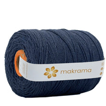 Cargar imagen en el visor de la galería, Cuerda Algodón 2mm Makrama 1kg Azul Marino