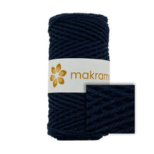 Cargar imagen en el visor de la galería, Cuerda Algodón 2mm Makrama 100m Azul Marino