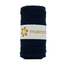 Cargar imagen en el visor de la galería, Cuerda Algodón 2mm Makrama 100m Azul Marino