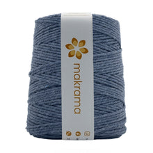 Cargar imagen en el visor de la galería, Hilaza Algodón 3mm Makrama 1kg Azul Oxford