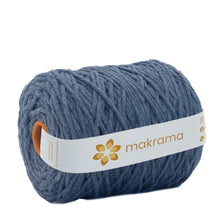 Cargar imagen en el visor de la galería, Hilaza Algodón 4mm Makrama 1kg Azul Oxford