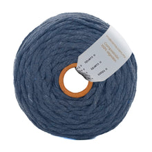 Cargar imagen en el visor de la galería, Hilaza Algodón 4mm Makrama 1kg Azul Oxford