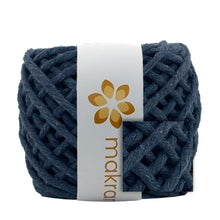 Cargar imagen en el visor de la galería, Hilaza Algodón Mini 4mm Makrama 150gr Azul Oxford
