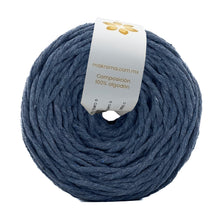 Cargar imagen en el visor de la galería, Hilaza Algodón 4mm Makrama 500gr Azul Oxford