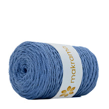 Cargar imagen en el visor de la galería, Cuerda Algodón 2mm Makrama 500gr Azul Plumbago