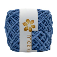 Cargar imagen en el visor de la galería, Cuerda Algodón Mini 2mm Makrama 150gr Azul Plumbago