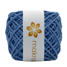 Cargar imagen en el visor de la galería, Cuerda Algodón Mini 2mm Makrama 150gr Azul Plumbago