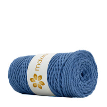Cargar imagen en el visor de la galería, Cuerda Algodón 2mm Makrama 100m Azul Plumbago