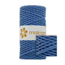 Cargar imagen en el visor de la galería, Cuerda Algodón 2mm Makrama 100m Azul Plumbago
