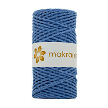 Cargar imagen en el visor de la galería, Cuerda Algodón 2mm Makrama 100m Azul Plumbago