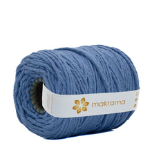 Cargar imagen en el visor de la galería, Hilaza Algodón 3mm Makrama 1kg Azul Plumbago