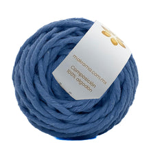Cargar imagen en el visor de la galería, Hilaza Algodón Mini 3mm Makrama 150gr Azul Plumbago