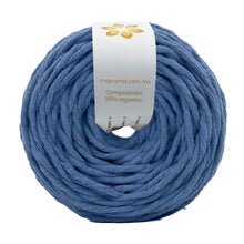 Cargar imagen en el visor de la galería, Hilaza Algodón 3mm Makrama 100m Azul Plumbago